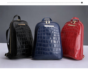 Women's Genuine Cow Leather Backpack In 5 Vibrant Colors..