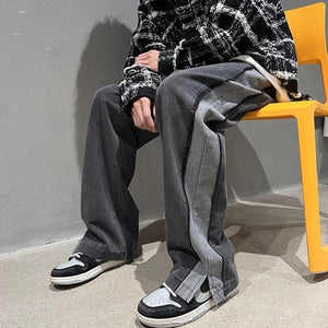 Raw Edge Wide Leg Pants - K-Pop Inspired Streetwear!