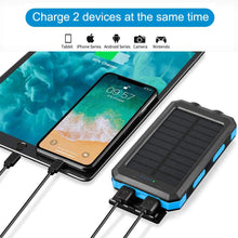 Portable Waterproof Solar Power Charger Bank With LED Flashlight..