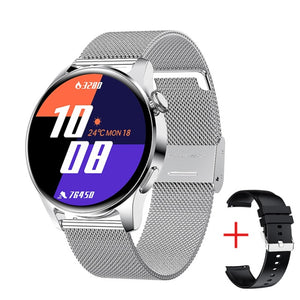 Men's State-of-the-art Android iOS Smartwatch. Full Touch, Waterproof, Steel Band.