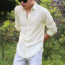 Men's White Linen Shirt..