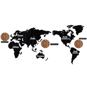 World Map Digital Wall Clock In 3D. Hurry! One Of A Kind!